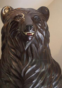 wood carved grizzly bear