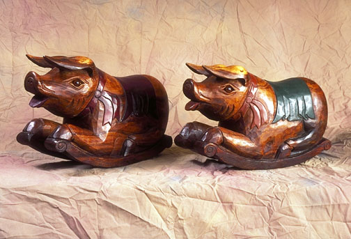 pig rocking horse