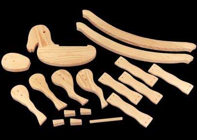 pre carved rocking horse kits