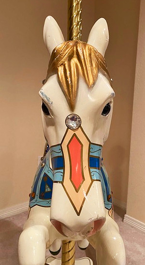 Blue Rocking Horse head