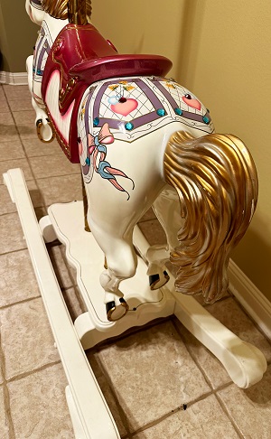 Diana's Large Carousel Rocking Horse rear by S&S Woodcarvers