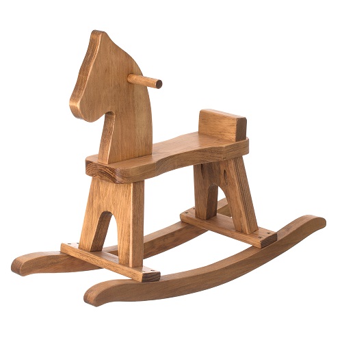Wood rocking horse made for a toddler