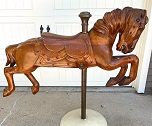 Allan Herschell Natural Wood Carousel Horse