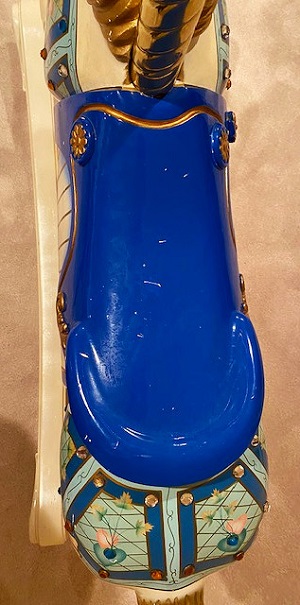 Blue Carousel Horse On Rockers top view