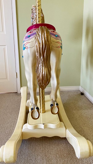 S&S Woodcarvers Rocking Horse rear