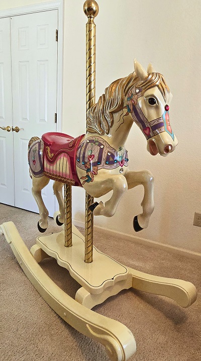 Diana's Large Rocking Horse angle view