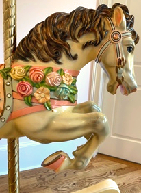 Carousel horse breastband flowers