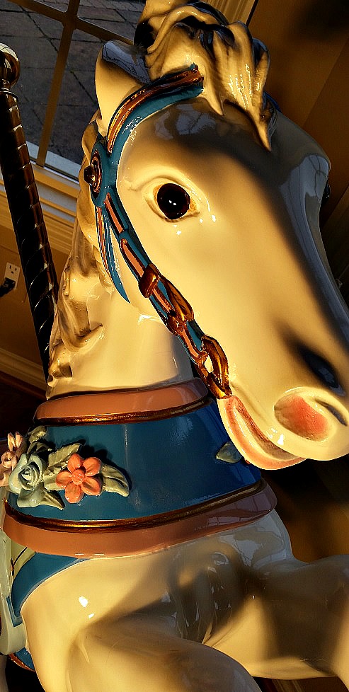 Face of the carousel horse