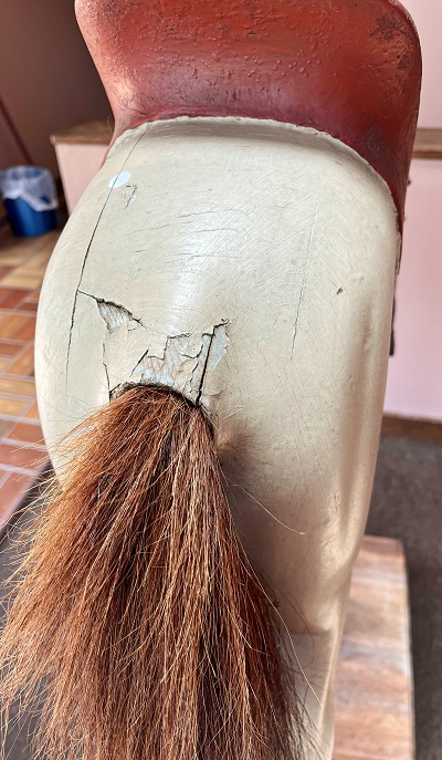 Buck Carousel Horse rear damage