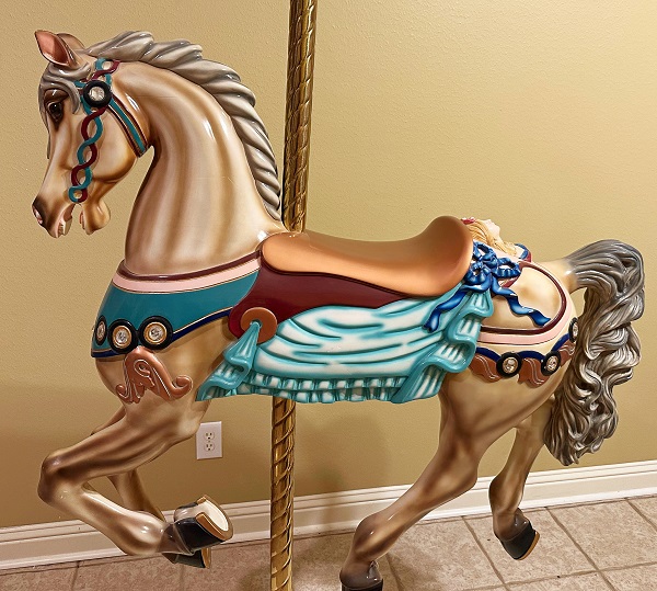 Looff Reproduction Horse, post side