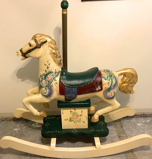 Mountain Woodcarvers Rocking Horse side