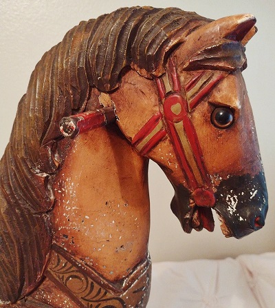 Wood Platform Rocking Horse head