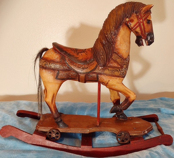 Wood Platform Rocking Horse post