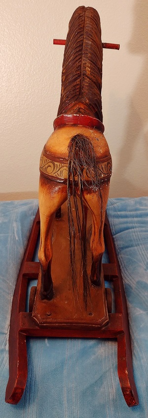 Wood Platform Rocking Horse rear