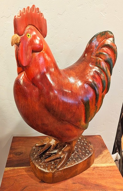Rooster front angle
