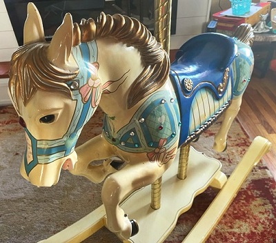 Blue Rocking Horse head