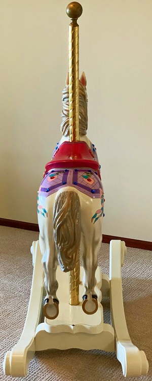 Diana's Large Carousel Rocking Horse rear by S&S Woodcarvers