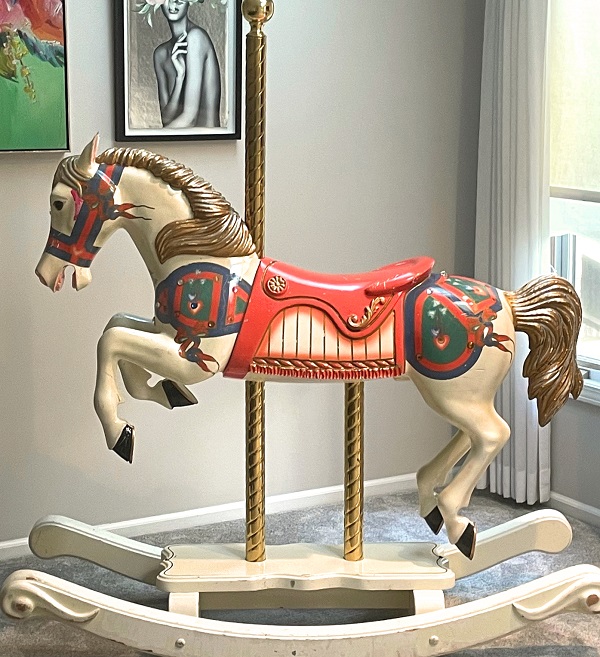 S&S Woodcarvers Carousel Rocking Horse