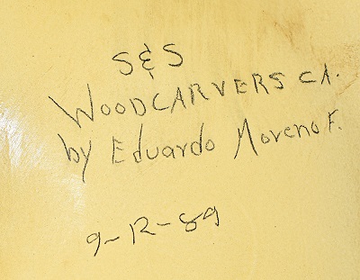 S&S Woodcarvers signature